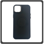 Θήκη Πλάτης - Back Cover, Silicone Σιλικόνη Liquid Magnetic Skin Protection Case Black Μαύρο For iPhone 14