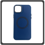 Θήκη Πλάτης - Back Cover, Silicone Σιλικόνη Liquid Magnetic Skin Protection Case Blue Μπλε For iPhone 14