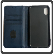 Θήκη Book, Δερματίνη Leather Print Wallet Case Blue Μπλε For iPhone X/XS