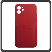 Θήκη Πλάτης - Back Cover, Silicone Σιλικόνη Liquid Inserted TPU Protective Case Red Κόκκινο For iPhone 11