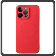 Θήκη Πλάτης - Back Cover, Silicone Σιλικόνη Liquid Silicone Magnetic Protection Case Red Κόκκινο For iPhone 14 Pro Max