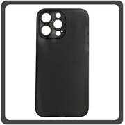 Θήκη Πλάτης - Back Cover, Silicone Σιλικόνη Ultra Thin Feather PP Case Black Μαύρο For iPhone 14 Pro Max