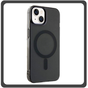 Θήκη Πλάτης - Back Cover, Silicone Σιλικόνη Pattern Plated Magnetic Case Black Μαύρο For iPhone 14 Plus