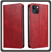 Θήκη Book, Leather Δερματίνη Print Wallet Case Red Κόκκινο For iPhone 14 Plus