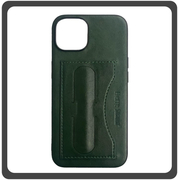 Θήκη Πλάτης - Back Cover, Silicone Σιλικόνη Leather Δερματίνη Σιλικόνη Minimalist Plug-in Support Case Green Πράσινο For iPhone 14