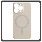 Θήκη Πλάτης - Back Cover, Silicone Σιλικόνη Liquid Silicone Magnetic Protection Case White Άσπρο For iPhone 14 Pro