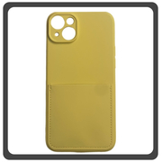 Θήκη Πλάτης - Back Cover, Silicone Σιλικόνη Liquid Inserted TPU Protective Case Yellow Κίτρινο For iPhone 13 Mini