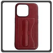 Θήκη Πλάτης - Back Cover, Silicone Σιλικόνη Δερματίνη Leather Minimalist Plug-in Support Case Red Κόκκινο For iPhone 13 Mini
