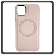Θήκη Πλάτης - Back Cover, Silicone Σιλικόνη Liquid Magnetic Skin Protection Case Pink Ροζ For iPhone 12 Pro Max