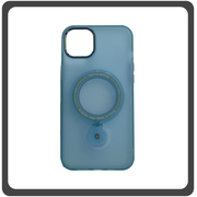 Θήκη Πλάτης - Back Cover, Silicone Σιλικόνη Rotating Magnetic Bracket Protective Case Light Blue Μπλε For iPhone 12 / 12 Pro