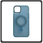 Θήκη Πλάτης - Back Cover, Silicone Σιλικόνη Rotating Magnetic Bracket Protective Case Light Blue Μπλε For iPhone 14