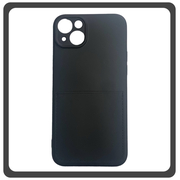Θήκη Πλάτης - Back Cover, Silicone Σιλικόνη Liquid Inserted TPU Protective Case Black Μαύρο For iPhone 13