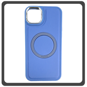 Θήκη Πλάτης - Back Cover, Silicone Σιλικόνη Liquid Magnetic Skin Protection Case Blue Μπλε For iPhone 13