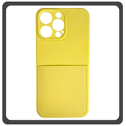 Θήκη Πλάτης - Back Cover, Silicone Σιλικόνη Liquid Inserted TPU Protective Case Yellow Κίτρινο For iPhone 13 Pro