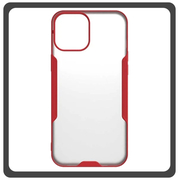 Θήκη Πλάτης - Back Cover, Silicone Σιλικόνη TPU-Rimmed Acrylic Protective Case Red Κόκκινο For iPhone 13