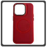 Θήκη Πλάτης - Back Cover, Silicone Σιλικόνη Liquid Magnetic Skin Protection Case Red Κόκκινο For iPhone 13 Pro