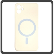 Θήκη Πλάτης - Back Cover, Silicone Σιλικόνη  Liquid Silicone Magnetic Protection Case White Άσπρο For iPhone 12 Mini