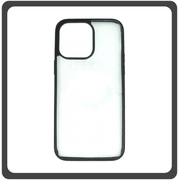 Θήκη Πλάτης - Back Cover Silicone Σιλικόνη TPU-Rimmed Acrylic Protective Case Black Μαύρο For iPhone 11 Pro Max