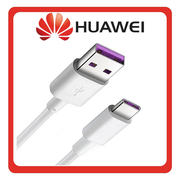Γνήσια Original Huawei Regular USB 2.0 Cable Καλώδιο USB-C male - USB-A male White Λευκό 1m HW-HL1289 Bulk