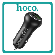 Hoco Car Charger Φορτιστής Αυτοκινήτου Black Μαύρο Z38 Συνολικής Έντασης 4.5A Γρήγορης Φόρτισης Με Θύρες: 1xUSB 1xType-C