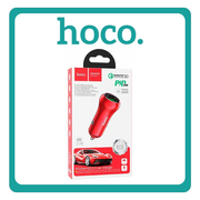 Hoco Car Charger Φορτιστής Αυτοκινήτου Red Κόκκινο Z38 Συνολικής Έντασης 4.5A Γρήγορης Φόρτισης Με Θύρες: 1xUSB 1xType-C
