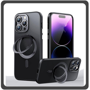 Θήκη Πλάτης - Back Cover Silicone Σιλικόνη Creative Invisible Bracket Protective Case Black Μαύρο For iPhone 11 Pro Max