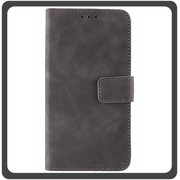 Θήκη Book, Leather Δερματίνη Flap Wallet Case with Clasp Gray Γκρι For iPhone 12 / 12 Pro