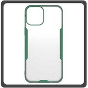Θήκη Πλάτης - Back Cover, Silicone Σιλικόνη TPU-Rimmed Acrylic Protective Case Green Πράσινο For iPhone 12 Pro Max