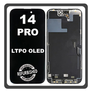 iPhone 14 Pro (A2890, A2650), LTPO Super Retina XDR OLED LCD Display Screen Assembly &Omicron;&theta;ό&nu;&eta; + Touch Screen Digitizer &Mu;&eta;&chi;&alpha;&nu;&iota;&sigma;&mu;ό&sigmaf; &Alpha;&phi;ή&sigmaf; Space Black &Mu;&alpha;ύ&rho;&omicron; (Ref By Apple)
