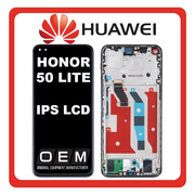 HQ OEM &Sigma;&upsilon;&mu;&beta;&alpha;&tau;ό &Mu;&epsilon; Huawei Honor 50 Lite (NTN-L22), IPS LCD Display Screen Assembly &Omicron;&theta;ό&nu;&eta; + Touch Screen Digitizer &Mu;&eta;&chi;&alpha;&nu;&iota;&sigma;&mu;ό&sigmaf; &Alpha;&phi;ή&sigmaf; + Frame Bezel &Pi;&lambda;&alpha;ί&sigma;&iota;&omicron; &Sigma;&alpha;&sigma;ί Deep Sea Blue &Mu;&pi;&lambda;&epsilon; (Premium A+)