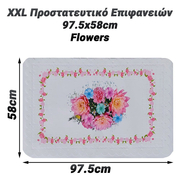 Xxl Προστατευτικό Επιφανειών 97.5x58cm Flowers