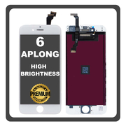 HQ OEM Συμβατό Με Apple iPhone 6, iPhone6 (A1549, A1586) APLONG High Brightness LCD Display Screen Assembly Οθόνη + Touch Screen Digitizer Μηχανισμός Αφής White Άσπρο (Premium A+) (Lifetime Warranty Για Συνεργάτες B2B​)