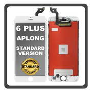 HQ OEM Συμβατό Με Apple iPhone 6+, iPhone 6 Plus (A1522, A1524) APLONG Standard Version LCD Display Screen Assembly Οθόνη + Touch Screen Digitizer Μηχανισμός Αφής White Άσπρο (Premium A+) (Lifetime Warranty Για Συνεργάτες B2B​)