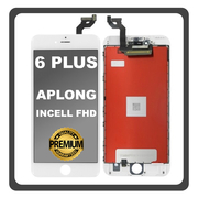 HQ OEM Συμβατό Με Apple iPhone 6+, iPhone 6 Plus (A1522, A1524) APLONG In Cell FHD LCD Display Screen Assembly Οθόνη + Touch Screen Digitizer Μηχανισμός Αφής White Άσπρο (Premium A+) (Lifetime Warranty Για Συνεργατες B2B​)