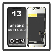 HQ OEM Συμβατό Με Apple iPhone 13 (A2633, A2482) APLONG SOFT OLED LCD Display Screen Assembly Οθόνη + Touch Screen Digitizer Μηχανισμός Αφής Black Μαύρο (Premium A+) (Lifetime Warranty Για Συνεργατες B2B​)