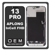 HQ OEM For Apple iPhone 13 Pro (A2638, A2483) APLONG InCell FHD LCD Display Screen Assembly Οθόνη + Touch Screen Digitizer Μηχανισμός Αφής Black Μαύρο (Premium A+) (Lifetime Warranty Για Συνεργατες B2B​)