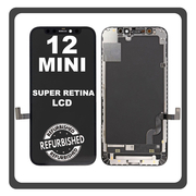 iPhone 12 Mini, iPhone12 Mini (A2399, A2176) Super Retina XDR OLED LCD Display Screen Assembly Οθόνη + Touch Screen Digitizer Μηχανισμός Αφής Black Μαύρο (Ref By Apple) (Lifetime Warranty Για Συνεργατες B2B​)