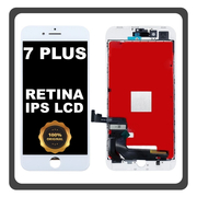 Γνήσια Original For Apple iPhone 7+, iPhone7 Plus (A1661, A1784) Retina IPS LCD Display Screen Assembly Οθόνη + Touch Screen Digitizer Μηχανισμός Αφής White Άσπρο (Lifetime Warranty Για Συνεργατες B2B​)