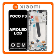 HQ OEM &Sigma;&upsilon;&mu;&beta;&alpha;&tau;ό &Mu;&epsilon; Xiaomi Poco F3 5G (M2012K11AG) AMOLED LCD Display Screen Assembly &Omicron;&theta;ό&nu;&eta; + Touch Screen Digitizer &Mu;&eta;&chi;&alpha;&nu;&iota;&sigma;&mu;ό&sigmaf; &Alpha;&phi;ή&sigmaf; + Frame Bezel &Pi;&lambda;&alpha;ί&sigma;&iota;&omicron; &Sigma;&alpha;&sigma;ί Moonlight Silver &Alpha;&sigma;&eta;&mu;ί (Premium A+)