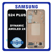 Γνήσια Original Samsung Galaxy S24 Plus, S24+ (SM-S926B, SM-S926B/DS) Dynamic LTPO AMOLED 2X LCD Display Screen Assembly Οθόνη + Touch Screen Digitizer Μηχανισμός Αφής + Frame Bezel Πλαίσιο Σασί Sandstone Orange Πορτοκαλί GH82-33410G (Service Pack By Samsung)