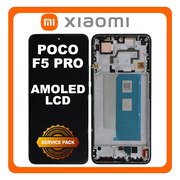 Γνήσια Original Xiaomi Poco F5 Pro 5G (23013PC75G) AMOLED LCD Display Screen Assembly Οθόνη + Touch Screen Digitizer Μηχανισμός Αφής + Frame Bezel Πλαίσιο Σασί Black Μαύρο 560001M11A00 (Service Pack By Xiaomi)