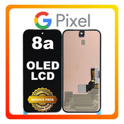 Γνήσια Original Google Pixel 8a 5G (GKV4X, G6GPR) OLED LCD Display Screen Assembly Οθόνη + Touch Screen Digitizer Μηχανισμός Αφής, Black Μαύρο G949-00767-00 (Service Pack By Google)