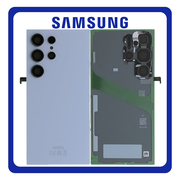 Γνήσια Original Samsung Galaxy S24 Ultra 5G (SM-S928B, SM-S928B/DS) Rear Back Battery Cover + Camera Lens Πίσω Κάλυμμα Καπάκι Πλάτη Μπαταρίας + Τζαμάκι Κάμερας Titanium Blue Μπλε GH82-33349F (Service Pack By Samsung)