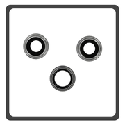 HQ OEM Συμβατό Με Apple iPhone 15 Pro Max, iPhone 15 ProMax (A2849, A3105) Main Camera Lens Τζαμάκι Κάμερας + Frame Bezel Πλαίσιο White Titanium Άσπρο (Premium A+)