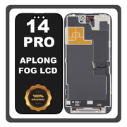 Original FOG For Apple iPhone 14 Pro (A2890, A2650) APLONG LTPO Super Retina XDR OLED LCD Display Screen Assembly Οθόνη + Touch Screen Digitizer Μηχανισμός Αφής Black Μαύρο (Lifetime Warranty Για Συνεργατες B2B​)