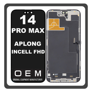 HQ OEM Συμβατό Με Apple iPhone 14 Pro Max, iPhone 14 ProMax (A2894, A2651), APLONG In-Cell-FHD, InCell-FHD LCD Display Screen Assembly Οθόνη + Touch Screen Digitizer Μηχανισμός Αφής With IC Removable Black Μαύρο (Premium A+) (Lifetime Warranty Για Συνεργατες B2B​)