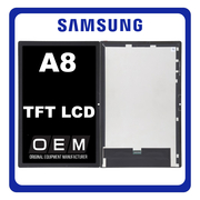 HQ OEM Συμβατό Με Samsung Galaxy Tab A8 10.5" (2021) (SM-X200, SM-X205) TFT LCD Display Screen Assembly Οθόνη + Touch Screen Digitizer Μηχανισμός Αφής Gray Μαύρο (Premium A+)