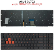Πληκτρολόγιο Asus Gl702 no Frame us + Backlight