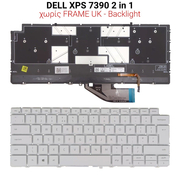 Πληκτρολόγιο Dell xps 7390 White no Frame uk + Backlight