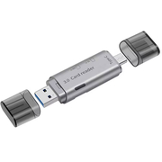 Card Reader Detech, usb Type-c - usb 3.0 Otg, sd, tf, Silver- 17854